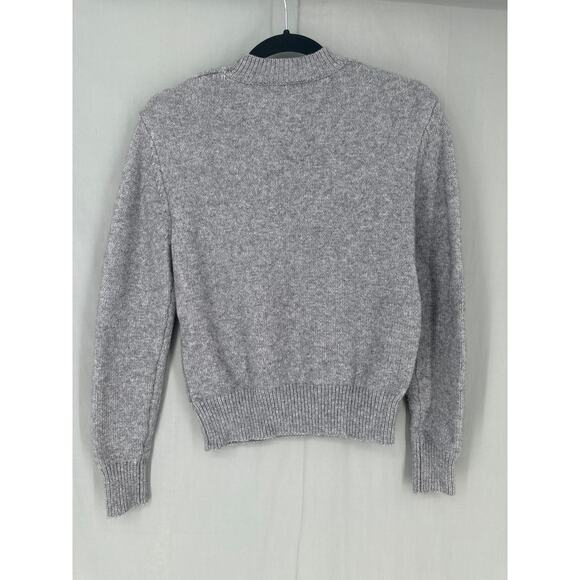 Rebecca Minkoff Sweater Womens XS Gray Studded Cashmere Wool Pullover Cozy - Picture 3 of 8